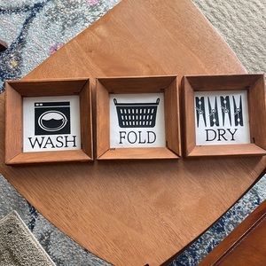 Wooden Reversed Canvas Frame Fawn Brown 
Wash  Dry Fold 6” x 6” x 1 1/4”